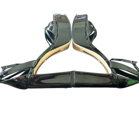 Sam Edelman Kamille Black Patent Platform Strappy Heels Ankle Strap NEW 11 - Picture 8 of 10